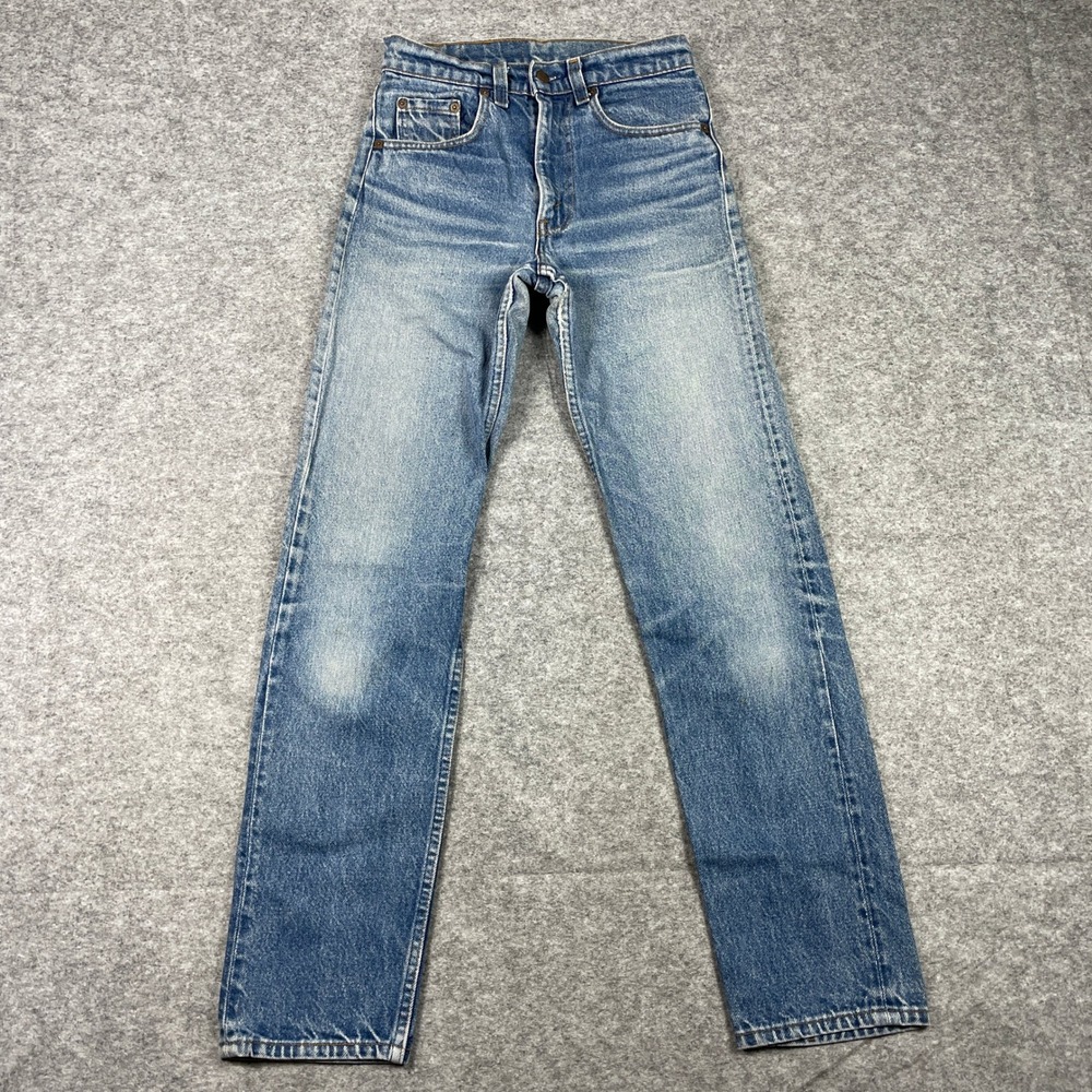 Vintage 80s Levi's Jeans Mens 28x32 (Fits 26x31) Blue 505 Straight Made In USA